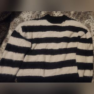 A New Day, stripped sweater, XL. Black and white
